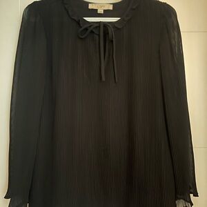 LOFT sheer Black Blouse